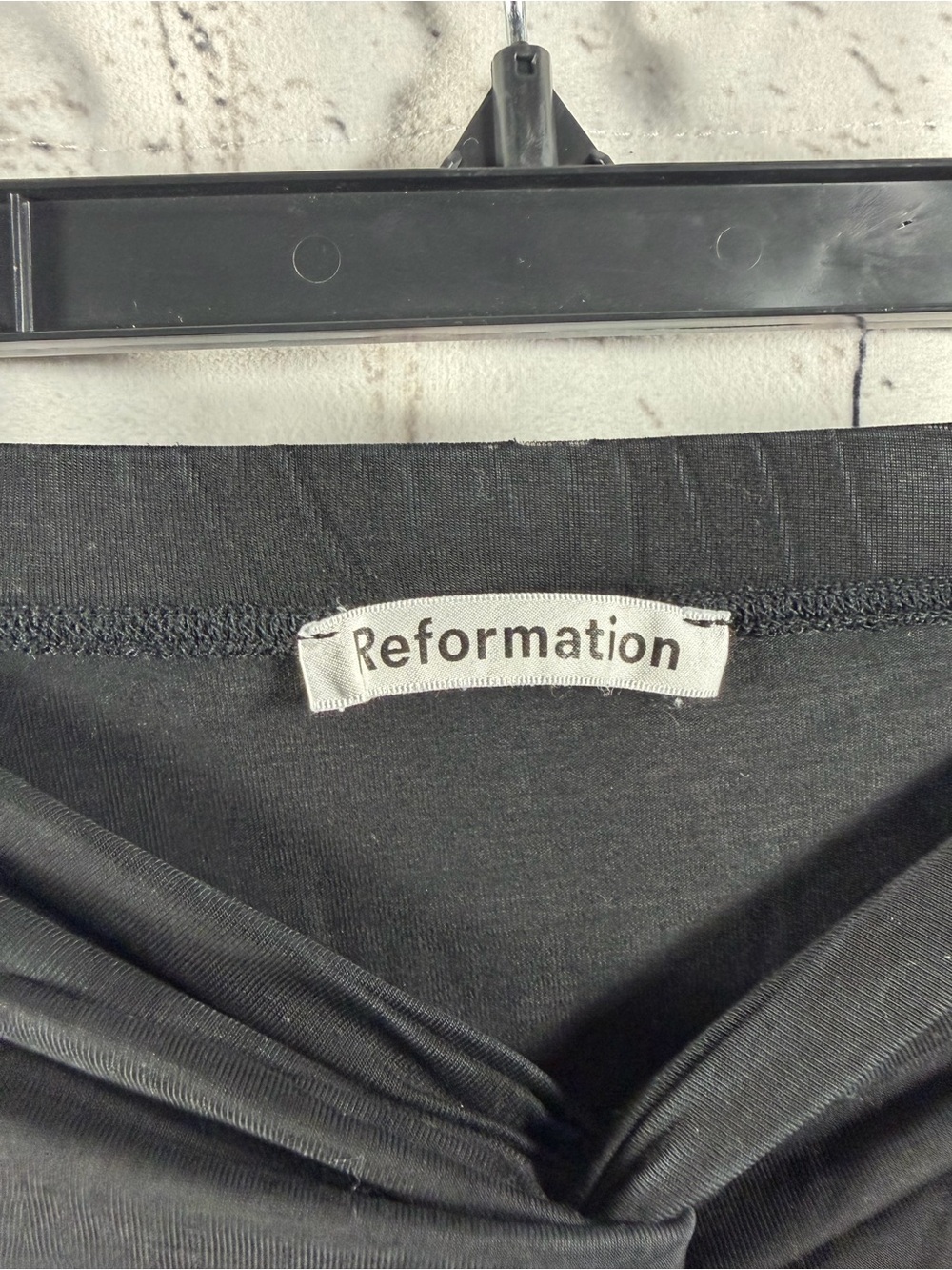 Reformation Rylan Black Twist-Front Midi Skirt - Picture 2 of 10